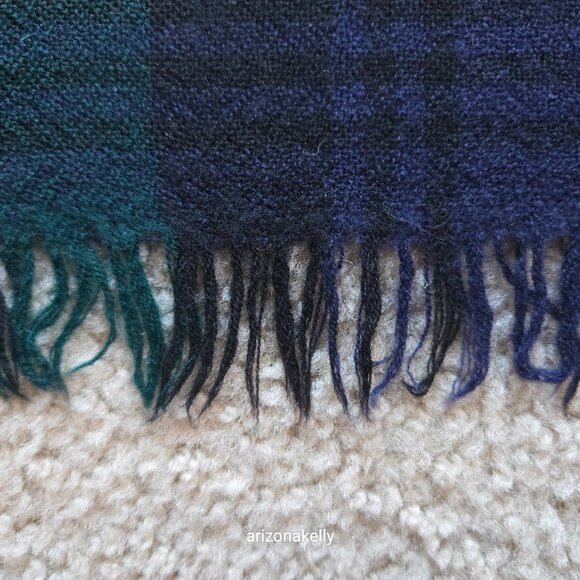 NWOT Large Wool Square Scarf Blackwatch Plaid Highland Homes Scotland - Picture 2 of 11